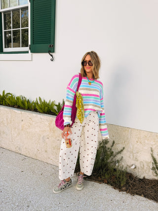 pandora pastel stripe sweater