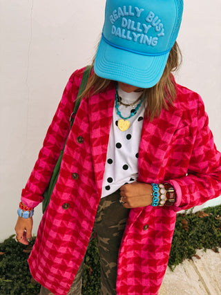 hot for houndstooth coat