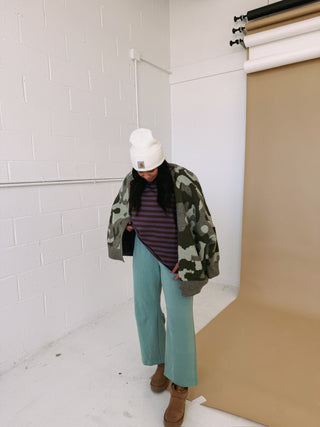 plain jane knit pants - pistachio.