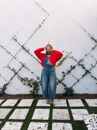 monica cardigan - red