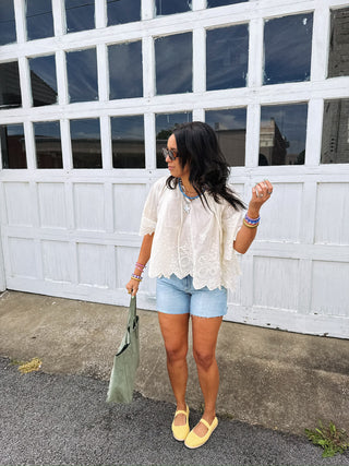 enchanted eyelet top