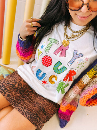 ETTA OG | try your luck graphic tee - white