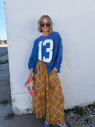 green tea floral pants