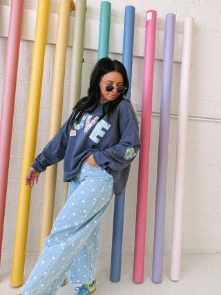 lots of love pullover - denim