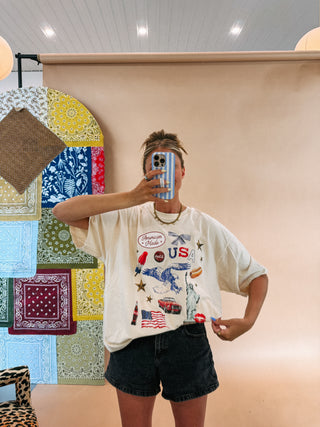 ETTA OG | american made collage graphic tee - ivory