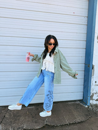 dahlia embroidered top