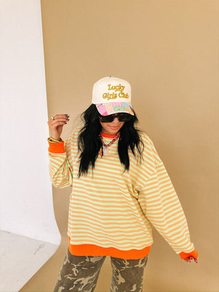 west coast oversized stripe top