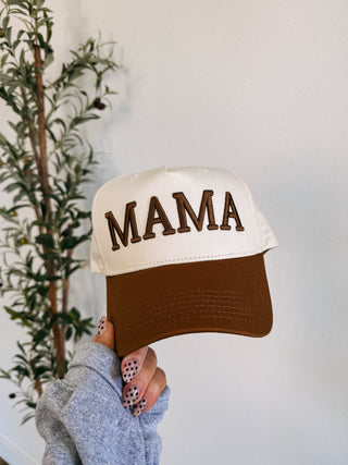 ETTA OG | mama trucker hat - cream/brown