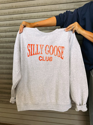 ETTA OG | silly goose club sweatshirt - ash / red