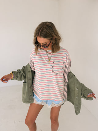 carousel stripe tee