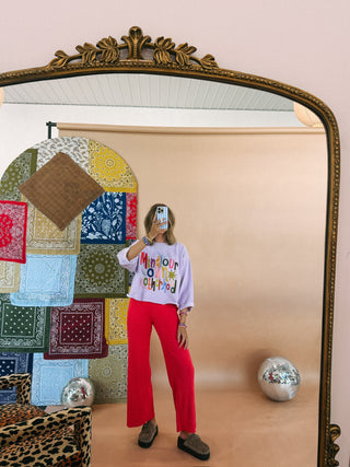 LIMITED EDITION | mind your own motherhood cropped sweatshirt - lilac