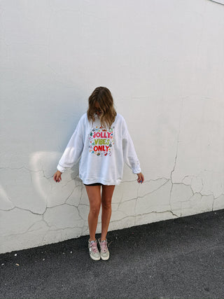 ETTA OG | jolly vibes only sweatshirt - white