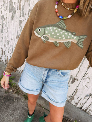 on the hook sweater - mocha