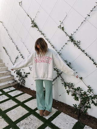 merry mock neck sweatshirt