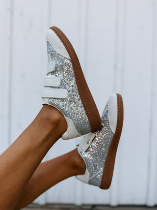 steve madden | momentum velcro sneakers - glitter