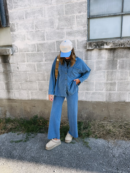 z supply | all day knit jacket - vintage indigo – Etta & East