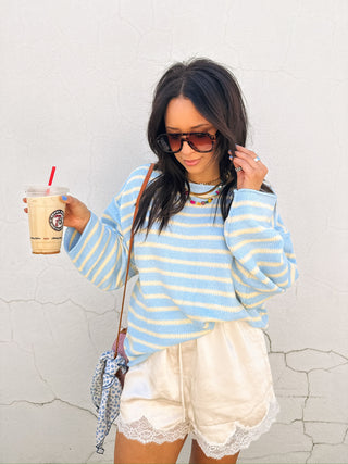 on the boardwalk stripe sweater