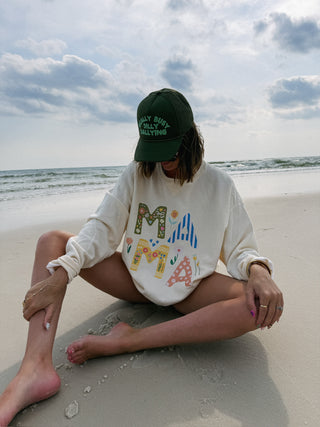 ETTA OG | floral mama sweatshirt - ivory