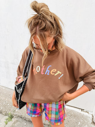 ETTA OG | multicolor mother! sweatshirt - brown