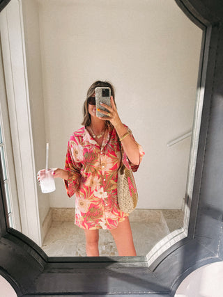 z supply | tropic mini dress - sunset pink
