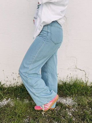 z supply | mia loose denim pants - light indigo