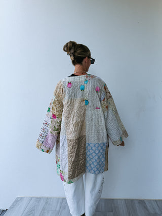 POL | birdwatcher quilted jacket - beige