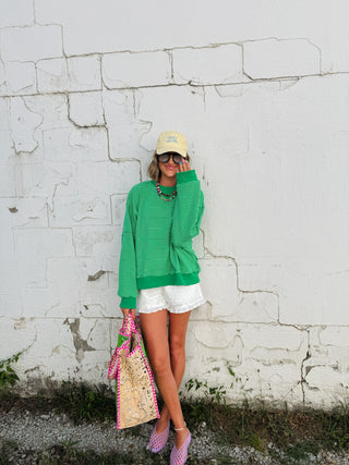 stateside stripe top - green