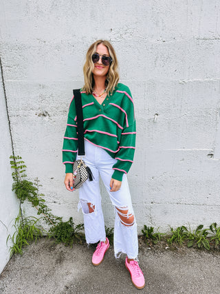 the best time stripe sweater