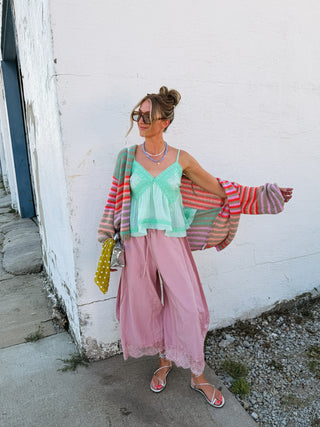 boho bloomer pants - mauve