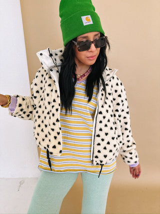 the power of stripes top - mustard