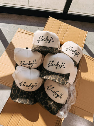 ETTA OG | lucky stars trucker hat - leopard.