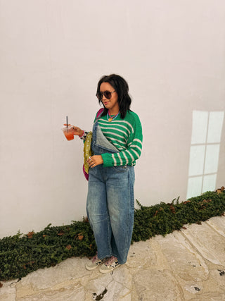 emerald stripe sweater