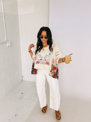 spanish moss floral top