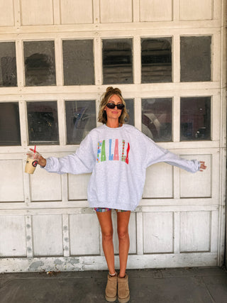 ETTA OG | pattern fa la la sweatshirt - ash