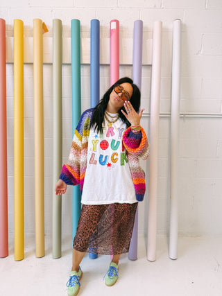 ETTA OG | try your luck graphic tee - white