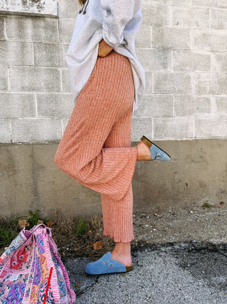 z supply | dawn smocked rib pants - arabian spice