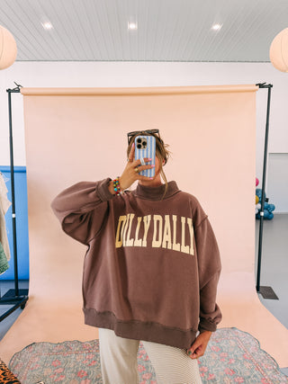 PREORDER | dilly dally mock neck - brown