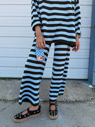 santa monica stripe knit pants