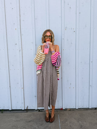 rush hour multicolor cardigan - pink