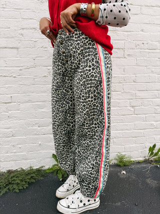 rainbow leopard pants