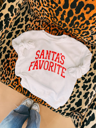 LIMITED EDITION | youth santa's favorite sweatshirt - white