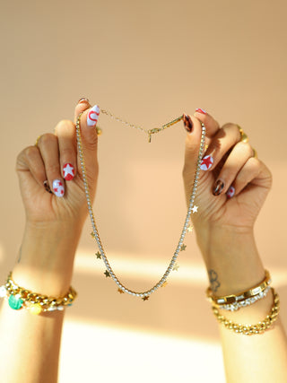 beljoy | julietta star charm tennis necklace
