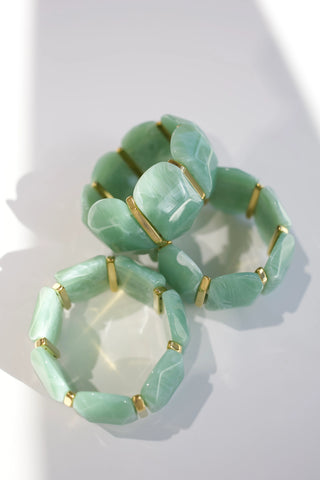 beljoy | emma stretch bracelet - light green