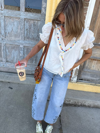 dandelion ruffle top