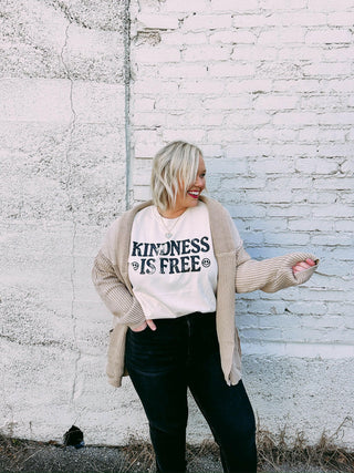 kindness is free smile graphic tee
