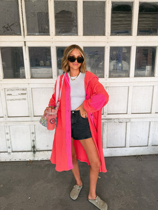 coral crush cardigan