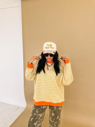 west coast oversized stripe top