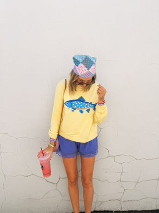 on the hook sweater - yellow