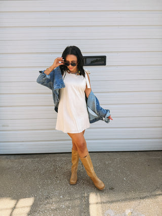 tongue tied mini dress