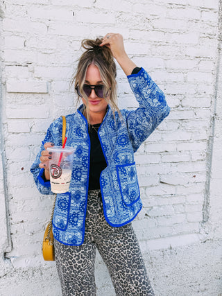 blue bandana jacket